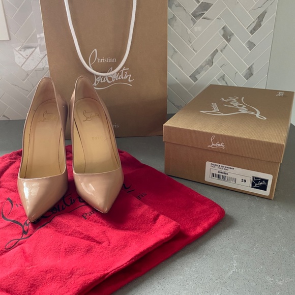 Authentic Christian Louboutin Pigalle 100 Patent Size 39 - Picture 7 of 14